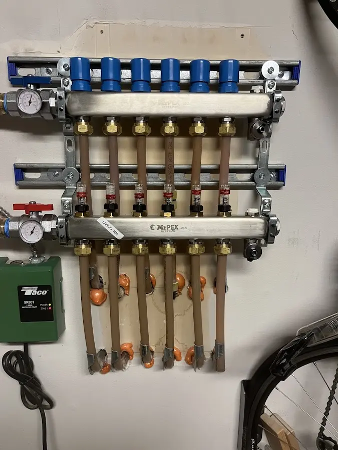 Plumber performing Gas Leak Detection at a residential property in Thruston